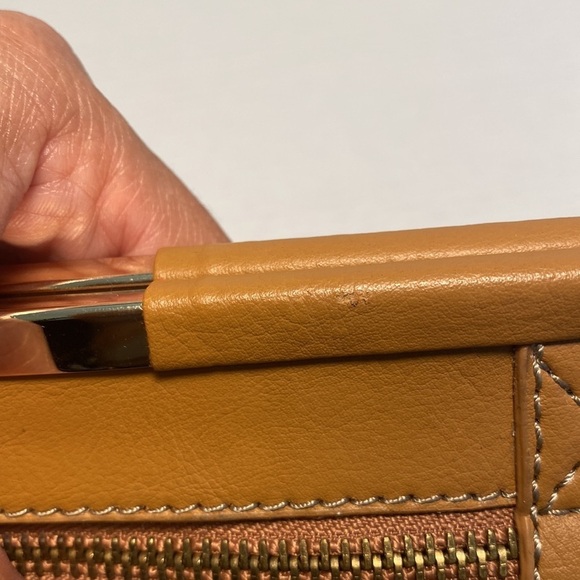 NINE WEST snakeskin print clutch canvas purse - Picture 8 of 16